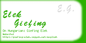 elek giefing business card